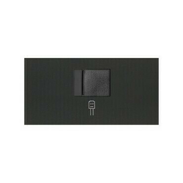 Kryt datové zásuvky SIMON 10000005-238, 1 násobné (mechanismus 1/2), černá matná