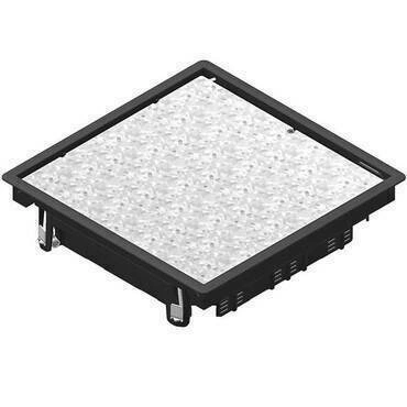 HLS HL BDVKK3.5-9011 Víko podlahové krabice, protahovací, pro NEO box, IP 30, čtvercové 267x267 mm,