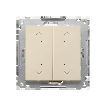 Spínač žaluziový SIMON 55 TEZ2.01/144, 2 násobný (přístroj s krytem), elektronický, champagne matná