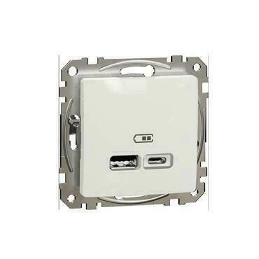 SCHN SDD111402 Sedna D/E - Dvojitá USB A+C nabíječka 2.4A, Bílá