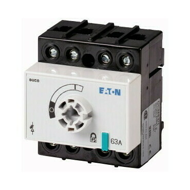 EATON 1314003 DCM-63/1-SK Odpínač DUCO, 63A, 3+N pól, bez hřídele a rukojeti