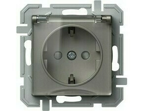 TEM ZÁSUVKA SCHUKO+KRYT 2P+E 16A 250V~ XO TT XO titan/průhledná