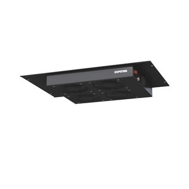 Jednotka ventilační CONTEG DP-VEL-02, 19", 1U, 2 ventilace s termostatem, hloubka 600, 800 a 1200mm