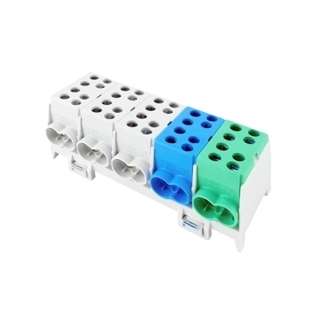 EL 1000334 Svorkovnice rozbočovací HLAK 35-5/10 S, 125A, 5pól., AL/CU, IP20, 3xŠ/M/Z, na DIN /208051