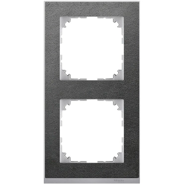 SCHN MTN4020-3669 Merten - Rámeček dvojnásobný M-Pure Decor, Slate/Aluminium