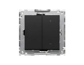 Stmívač ovětlení SIMON GO TESRGB1W.01/149, pro RGB LED pásky tlačítkový, Dimmer RGB, Wi-Fi, černá ma