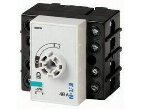 EATON 1314104 DCM-40/1-SK+HC Odpínač DUCO, 40A, 3+N pól, bez hřídele a rukojeti, horizontální připoj