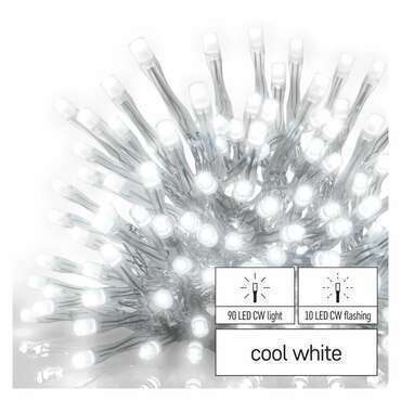 EMOS D1CC02 CONNECT ICICLE 100LED 2.5M IP44 CW/CW FLASH