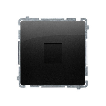 Kryt zaslepovací SIMON BMPS.01/49, s kovovým třmenem (přístroj s krytem), černá matná