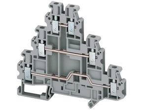SCHN NSYTRV26T Šroubová svorka, 3 patra, 6 bodů, 2,5mm2 šedá (obj. mn. 50ks)