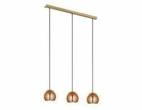 Svítidlo závěsné EGLO HL 3 E27 KUPFER KLAR ROCAMAR