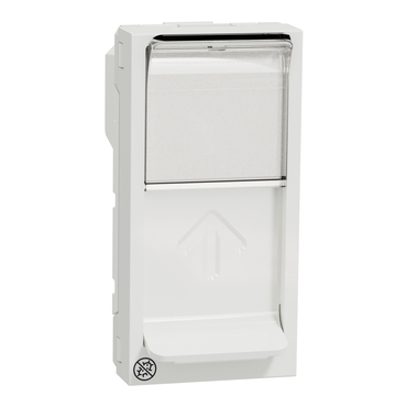 SCHN NU946020 Unica - Centrální deska RJ45 Keystone 1M, Bílá Antibakteriální