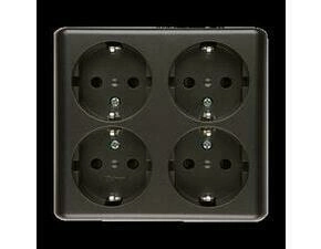 Zásuvka Schuko SIMON EGSZ4NZ/48, 4 nás., cl., na om., šr. sv., antracitová metalíza