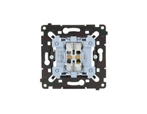 Spínač žaluziový SIMON SZW1KMR, , třípolohový, řazení 1-0-2, 10 A/250 V~, bezšroubové svorky