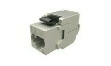 Keystone datový SOLARIX SXKJ-5E-STP-BK-SA, CAT5E, STP, RJ45, šedý, samořezný