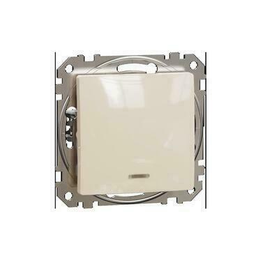 SCHN SDD112111L Sedna D/E - Tlačítko 1/0So orientační kontrolka, Béžová