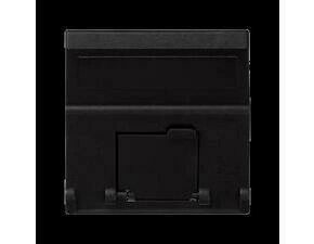 Kryt dat. zás. SIMON K80/14, K45, na 1 zás. s adapt. MD, zkosený, se cl., 45x45 mm, šedá grafit
