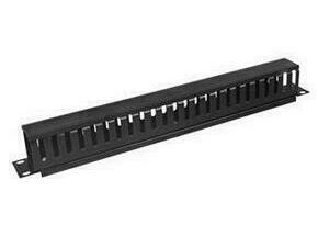 Patch panel WIREX 7501, 19", 1U, jednostranný, vyvazovací lišta, černý