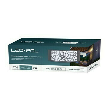 Fasádní a zahradní LED svítidlo LED-POL Zoe 2 Grey