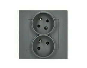 SIMON TGZ2TS/116 Zásuvka silová 2 násobná typ E, s uzemněním, pootočená, 16 A/250 V~ šroub