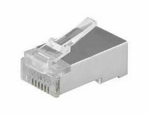 Konektor datový EMOS K0201, CAT5E, FTP, RJ45, neskládaný, stíněný na drát
