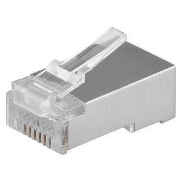 Konektor datový EMOS K0201, CAT5E, FTP, RJ45, neskládaný, stíněný na drát