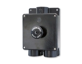 Spínač trojpólový ABB 35363-81, řazení 3, černá, IP55, nástěnný, stiskací, 25 A, 400 V