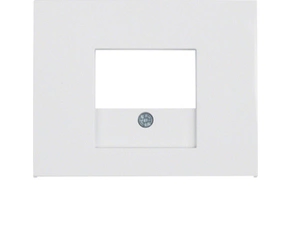 HAG 10357009 Centrální díl pro datovou a reproduktorovou zásuvku, Berker K.1, bílá, lesk