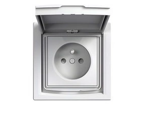 SCHN EPH2800321 Asfora - Zásuvka 2P+PE 250V 16A, clonky, IP44, bílá