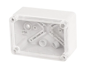 FAM Krabice SolidBOX 68031 IP65, 110x75x59mm, průhledné víko, hladké boky