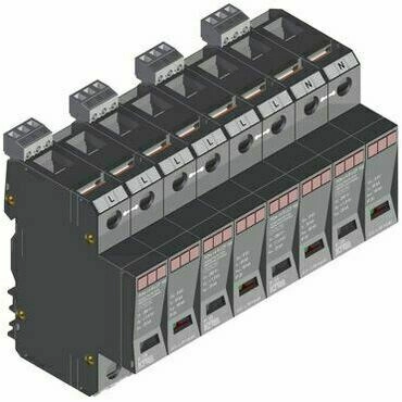 SEZ POm I 3 LCF 75 Přepěťová ochrana POm I 3 LCF 75 kA 280 V/25 kA, modulární, monoblok, B+C+D