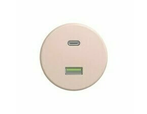 Zásuvka USB A+C GREENLUX KLIKLAP R/USB, starorůžová