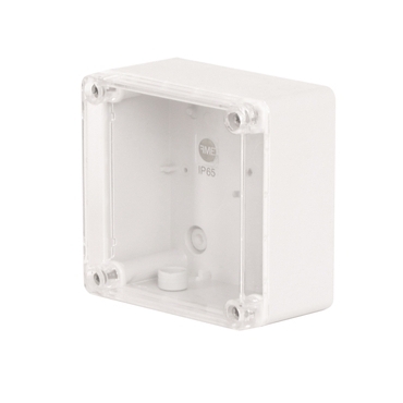 FAM Krabice SolidBOX 68011 IP65, 105x105x66mm, průhledné víko, hladké boky