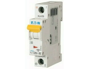 Jistič jednopólový EATON 264891 PL7-C25/1-DC PL7-DC, char. C, 1-pólový, Icn=10kA, In=25A
