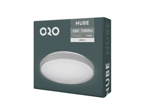 Nástěnné a stropní LED svítidlo LED-POL Nube Silver 18W neutrální bílá