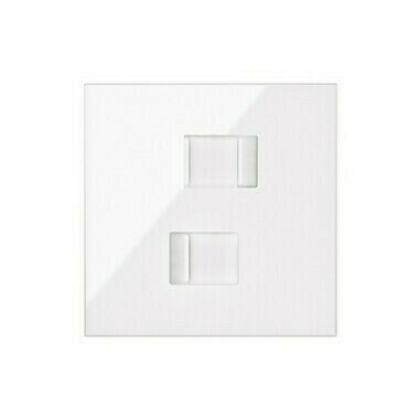 Sestava 1 násobná: 2 zásuvky RJ45, bílá