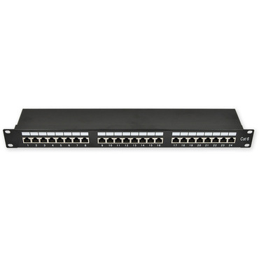 PP-160 19" patch panel 1U 24 portů Cat6 stíněný PP-160 24P/C6/S