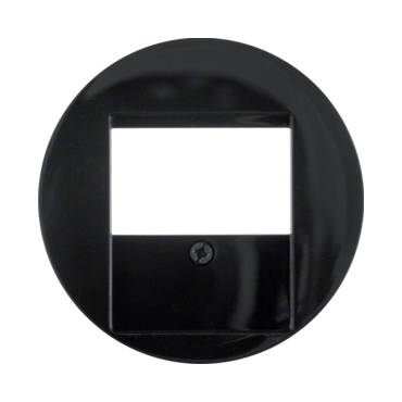 HAG 6810332045 Centrální díl pro zásuvku TDO, Berker R.1/R.3, černá, lesk