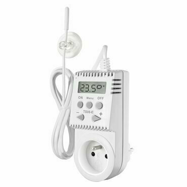ELB 0157 TS06-E Digitální zásuvka s externím čidlem teploty  v délce 160cm. Vhodné nejen pro regula