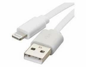 Kabel USB EMOS SM7013W, 2.0, USB-A/Lightning, bílá, 1 m