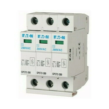 EATON 167595 SPCT2-280/3 Svodič přepětí třídy T2 (II, C), modulový, 3pól, Un=280V