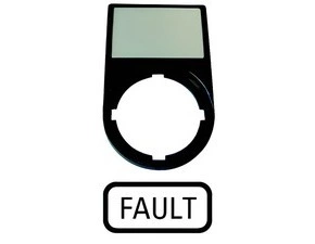 EATON 216498 M22S-ST-GB8 Nosiče štítků-komplety, 30x50mm, oblé, černé FAULT