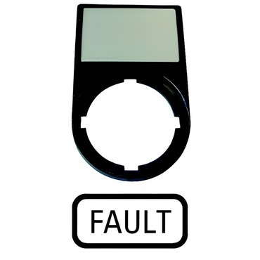 EATON 216498 M22S-ST-GB8 Nosiče štítků-komplety, 30x50mm, oblé, černé FAULT