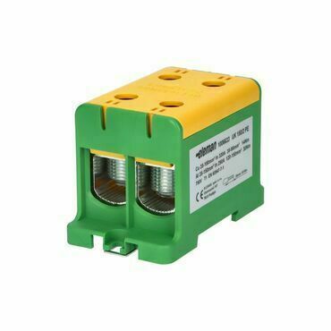 EL 1006633 Svorka univerzální UK 150/2 PE, 320A, 1pól., AL/CU, krytá, zel.-žl., na DIN/panel (bal.80