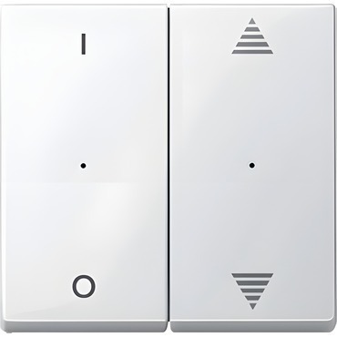 SCHN MTN619519 Kryty pro 2-násobný tlač. modul, 1/0+šipky, Polar, System M