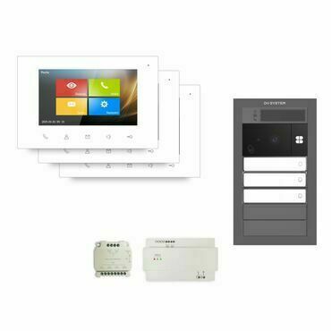 SADA DV 3úč.MODULÁRNÍ tablo do zdi: 3xIS01:7";PS01;distributor