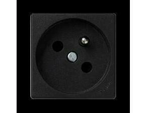 Zásuvka K45 SIMON KL02/14, 1 nás., Schuko se sign., 16A/250V~, natoč., 16A/250V~, šr. sv., grafit
