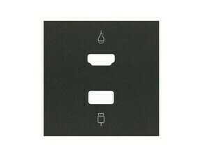 Kryt zásuvky HDMI SIMON 10001095-238,+USB, černá matná