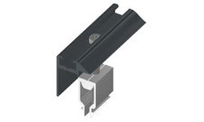 Hliníkový krajní úchyt pro panel 30 a 35mm černý zacvakávací