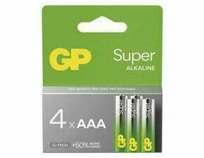 Baterie alkalická GP SUPER B01114 AAA (LR03) 4PP